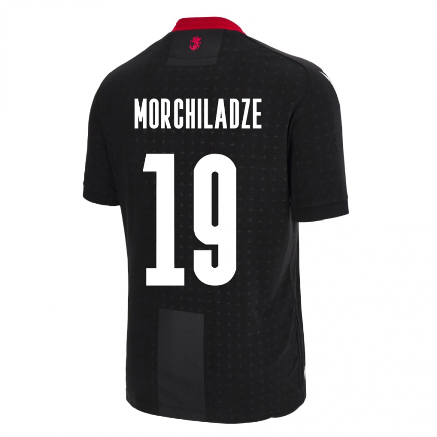 Niño Fútbol Camiseta Georgia Tornike Morchiladze #19 Negro 2ª Equipación 24-26 Argentina