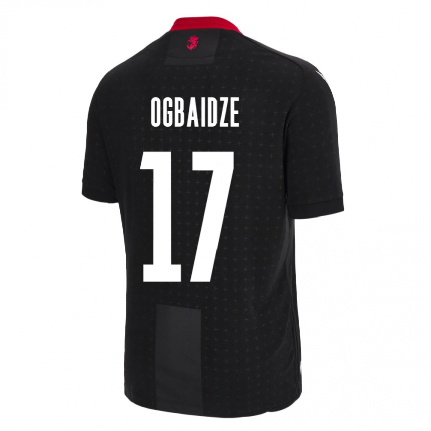 Niño Fútbol Camiseta Georgia Shalva Ogbaidze #17 Negro 2ª Equipación 24-26 Argentina