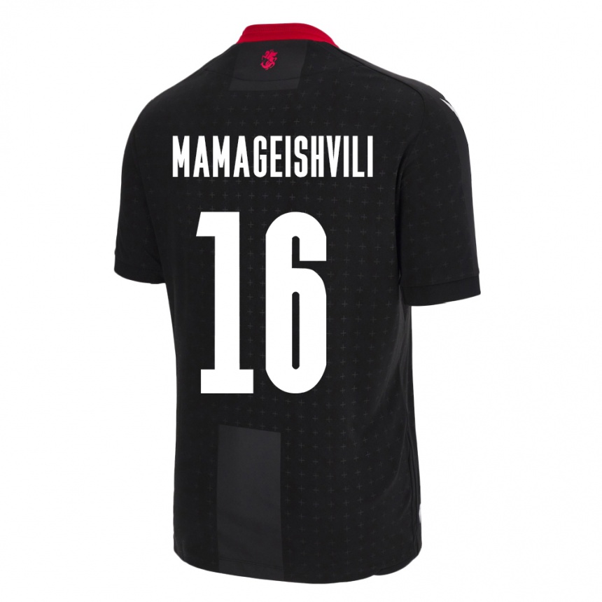 Niño Fútbol Camiseta Georgia Gizo Mamageishvili #16 Negro 2ª Equipación 24-26 Argentina