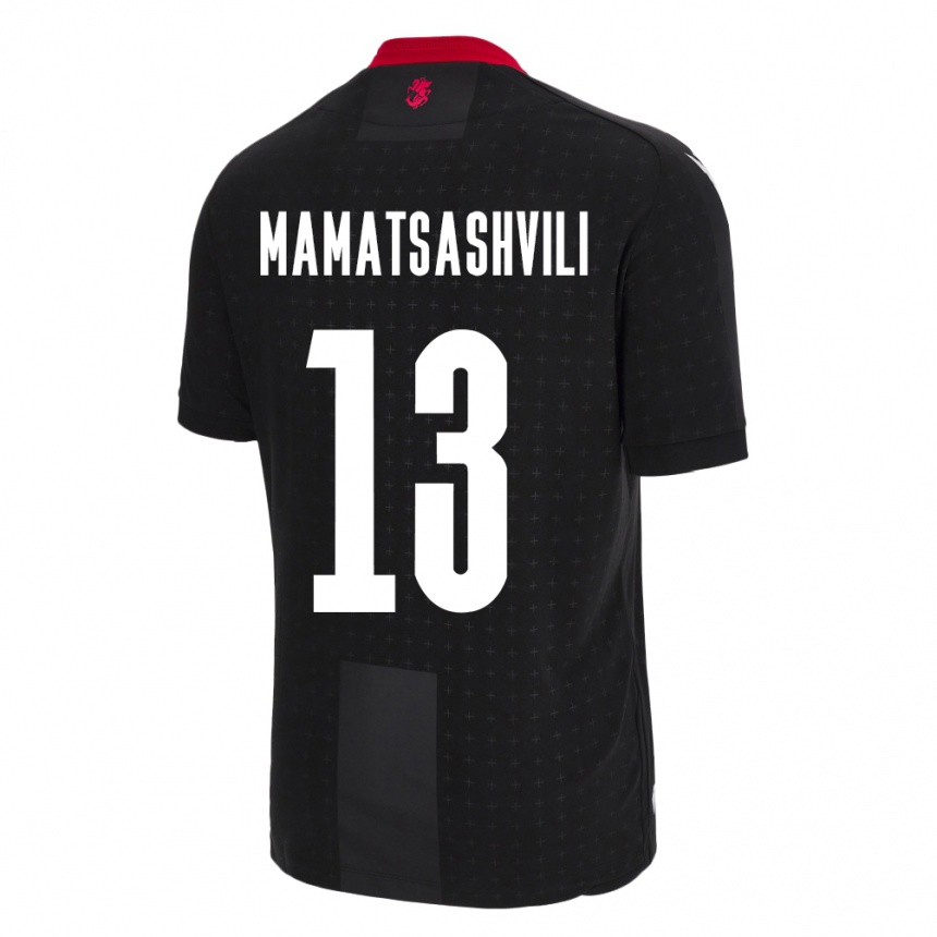 Niño Fútbol Camiseta Georgia Saba Mamatsashvili #13 Negro 2ª Equipación 24-26 Argentina