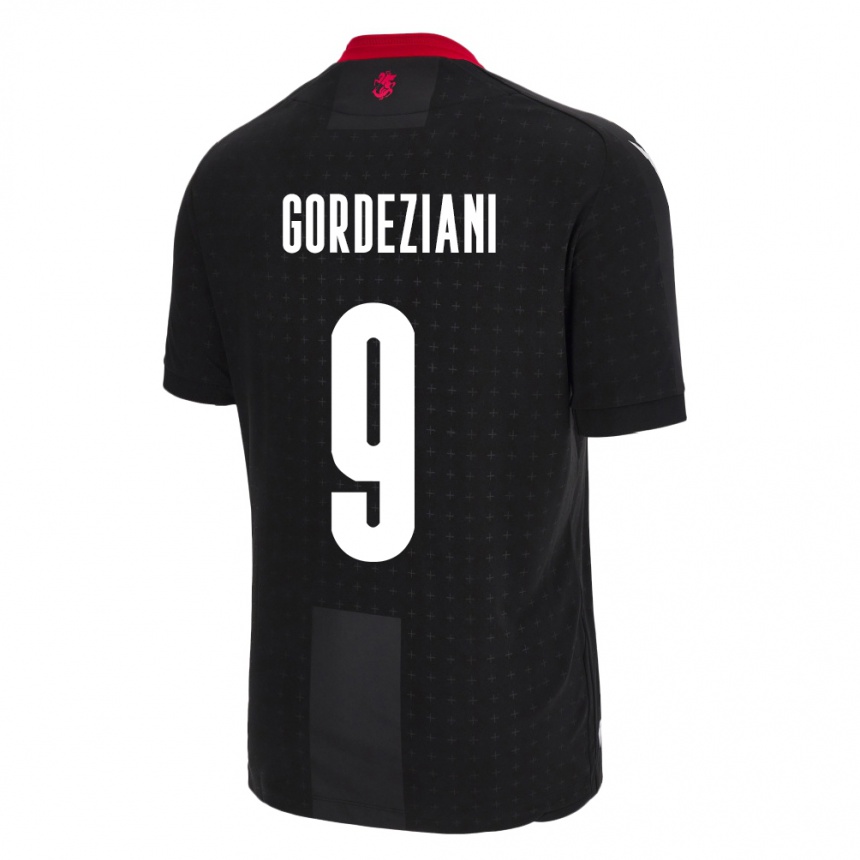 Niño Fútbol Camiseta Georgia Vasilios Gordeziani #9 Negro 2ª Equipación 24-26 Argentina