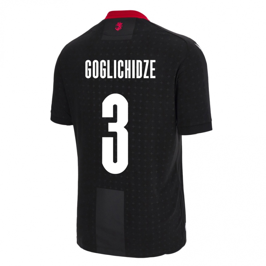 Niño Fútbol Camiseta Georgia Saba Goglichidze #3 Negro 2ª Equipación 24-26 Argentina