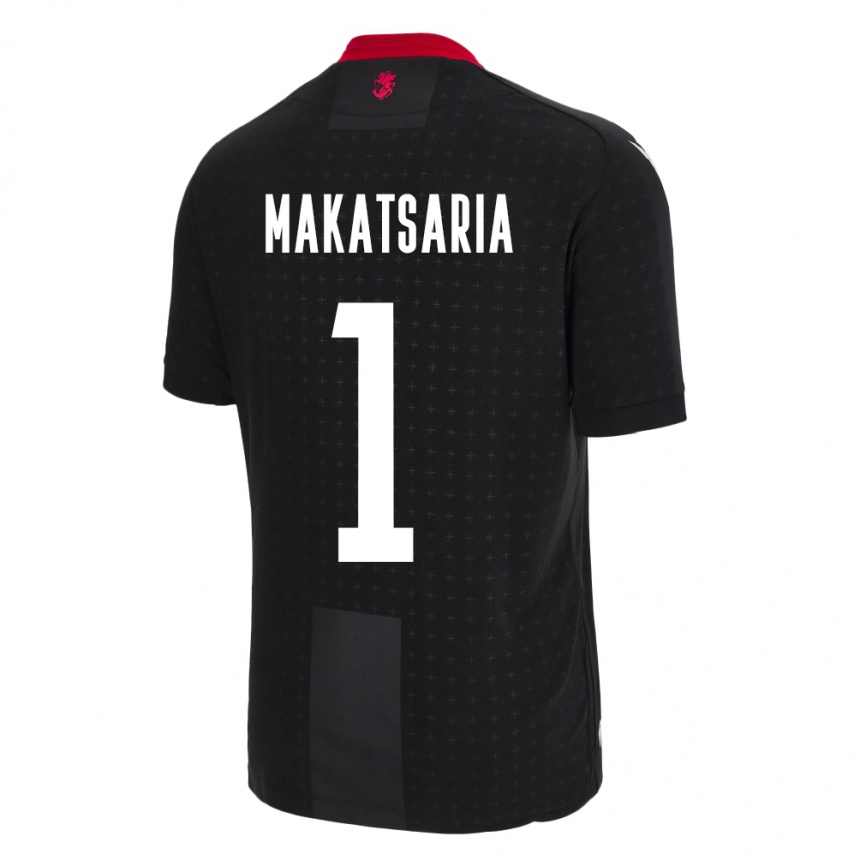 Niño Fútbol Camiseta Georgia Mikheil Makatsaria #1 Negro 2ª Equipación 24-26 Argentina