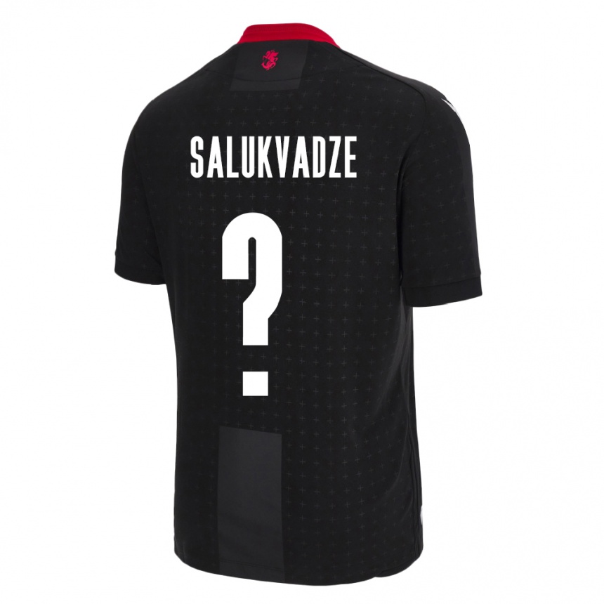 Niño Fútbol Camiseta Georgia Luka Salukvadze #0 Negro 2ª Equipación 24-26 Argentina