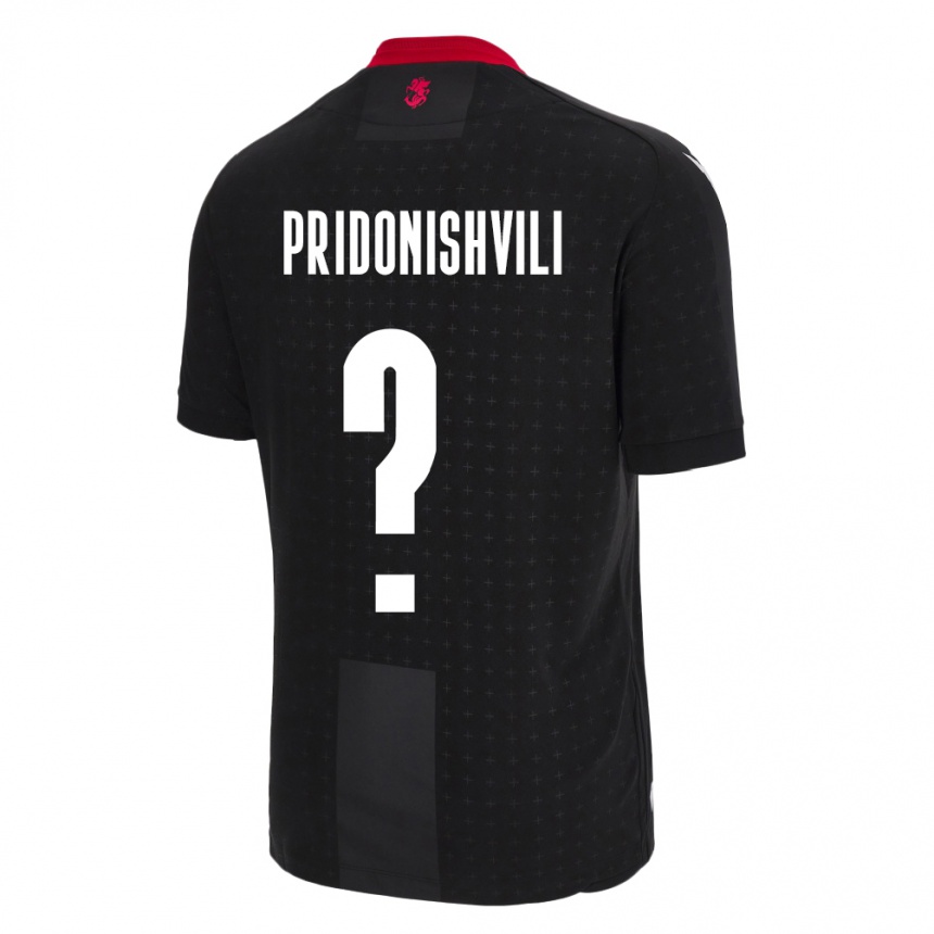 Niño Fútbol Camiseta Georgia Luka Pridonishvili #0 Negro 2ª Equipación 24-26 Argentina