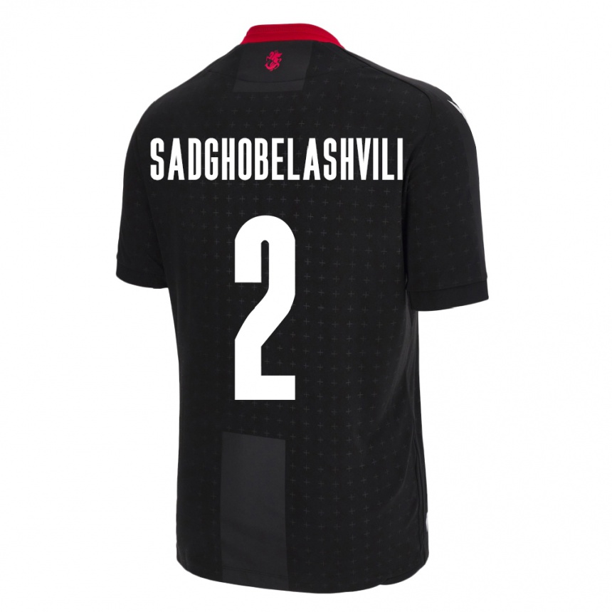 Niño Fútbol Camiseta Georgia Gela Sadghobelashvili #2 Negro 2ª Equipación 24-26 Argentina