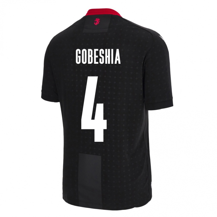 Niño Fútbol Camiseta Georgia Tengo Gobeshia #4 Negro 2ª Equipación 24-26 Argentina