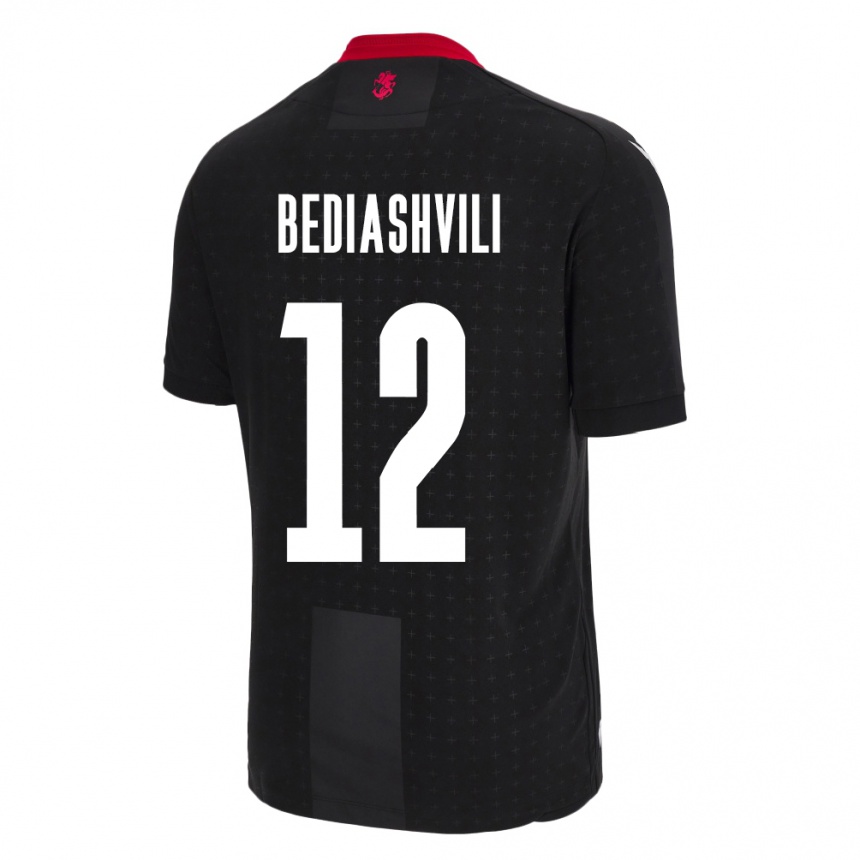 Niño Fútbol Camiseta Georgia Giorgi Bediashvili #12 Negro 2ª Equipación 24-26 Argentina