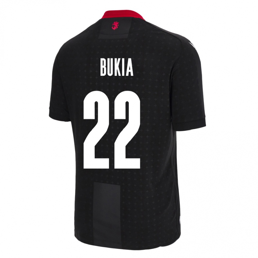 Niño Fútbol Camiseta Georgia Davit Bukia #22 Negro 2ª Equipación 24-26 Argentina