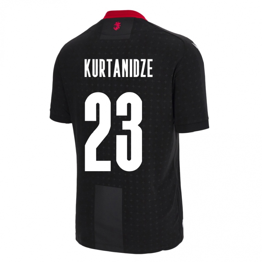 Niño Fútbol Camiseta Georgia Revaz Kurtanidze #23 Negro 2ª Equipación 24-26 Argentina