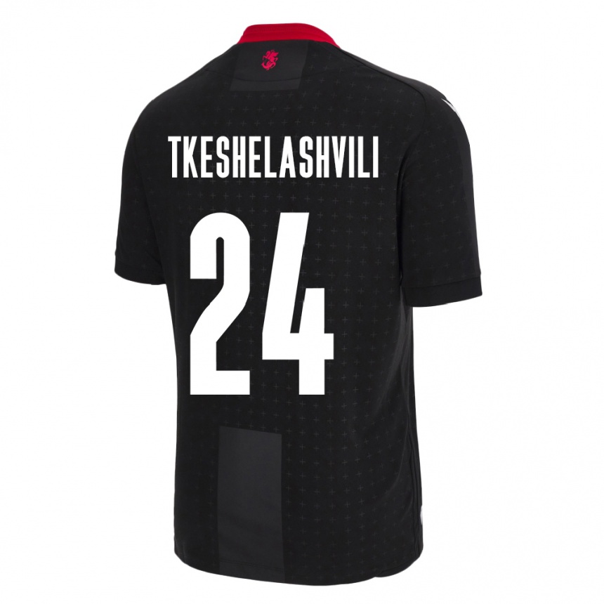 Niño Fútbol Camiseta Georgia Amiran Tkeshelashvili #24 Negro 2ª Equipación 24-26 Argentina