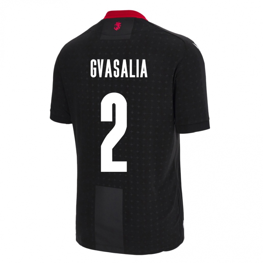 Niño Fútbol Camiseta Georgia Giorgi Gvasalia #2 Negro 2ª Equipación 24-26 Argentina