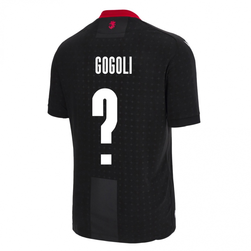 Niño Fútbol Camiseta Georgia Dachi Gogoli #0 Negro 2ª Equipación 24-26 Argentina