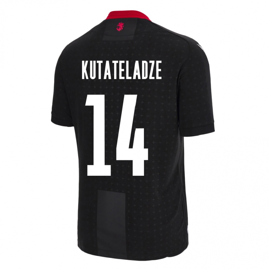 Niño Fútbol Camiseta Georgia Alexandre Kutateladze #14 Negro 2ª Equipación 24-26 Argentina