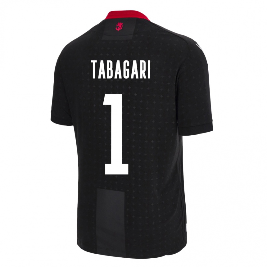 Niño Fútbol Camiseta Georgia Eka Tabagari #1 Negro 2ª Equipación 24-26 Argentina