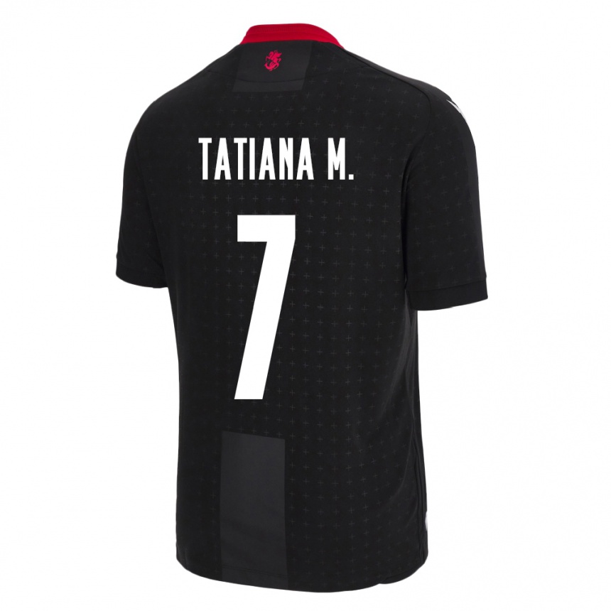 Niño Fútbol Camiseta Georgia Tatiana Matveeva #7 Negro 2ª Equipación 24-26 Argentina