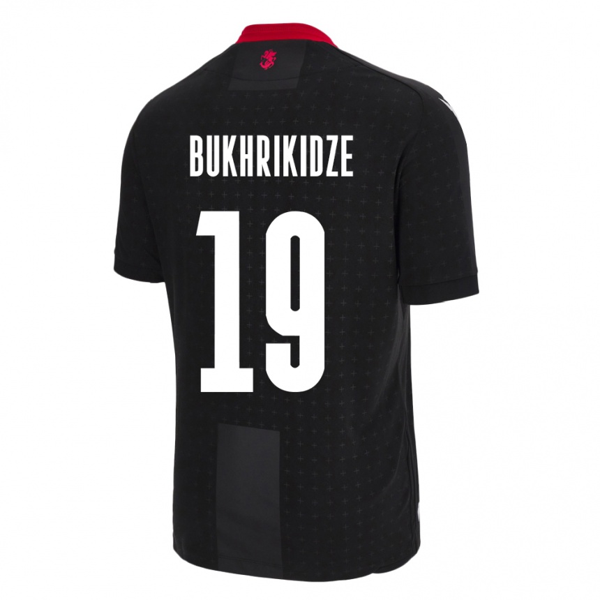 Niño Fútbol Camiseta Georgia Nino Bukhrikidze #19 Negro 2ª Equipación 24-26 Argentina