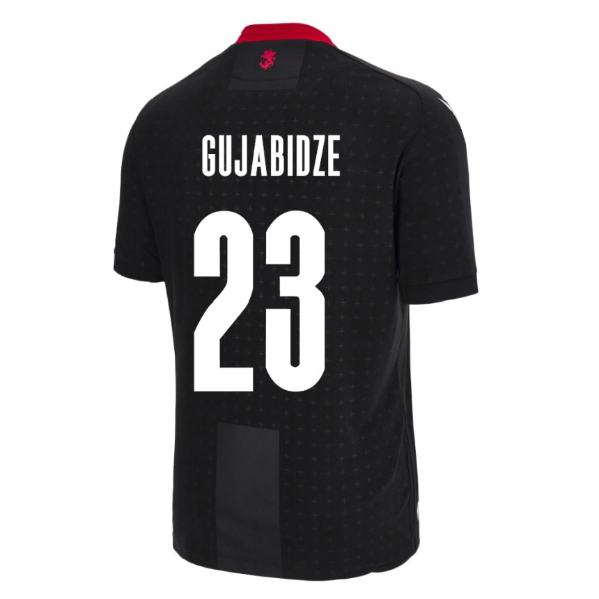 Niño Fútbol Camiseta Georgia Nino Gujabidze #23 Negro 2ª Equipación 24-26 Argentina