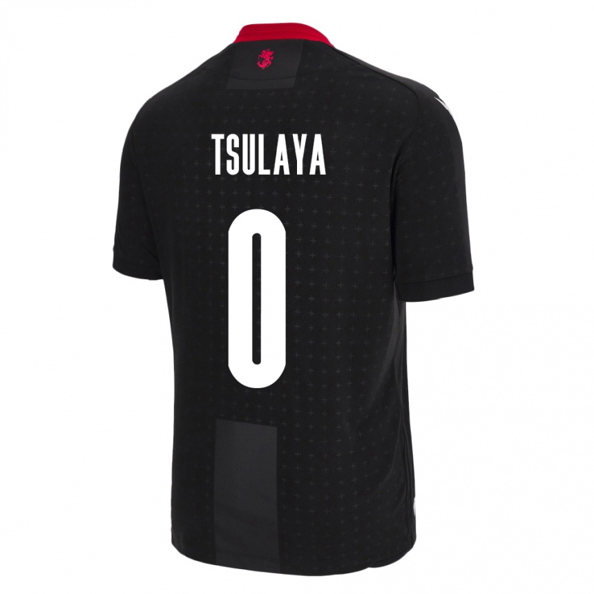 Niño Fútbol Camiseta Georgia Ana Tsulaya #0 Negro 2ª Equipación 24-26 Argentina