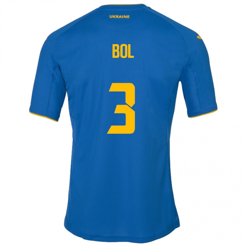 Niño Fútbol Camiseta Ucrania Anton Bol #3 Azul 2ª Equipación 24-26 Argentina