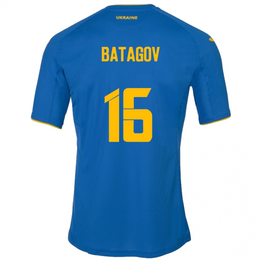 Niño Fútbol Camiseta Ucrania Arseniy Batagov #16 Azul 2ª Equipación 24-26 Argentina