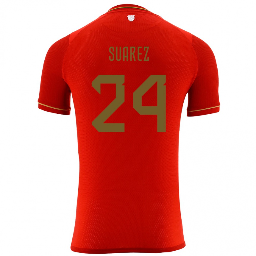 Niño Fútbol Camiseta Bolivia Marcelo Suárez #24 Rojo 2ª Equipación 24-26 Argentina