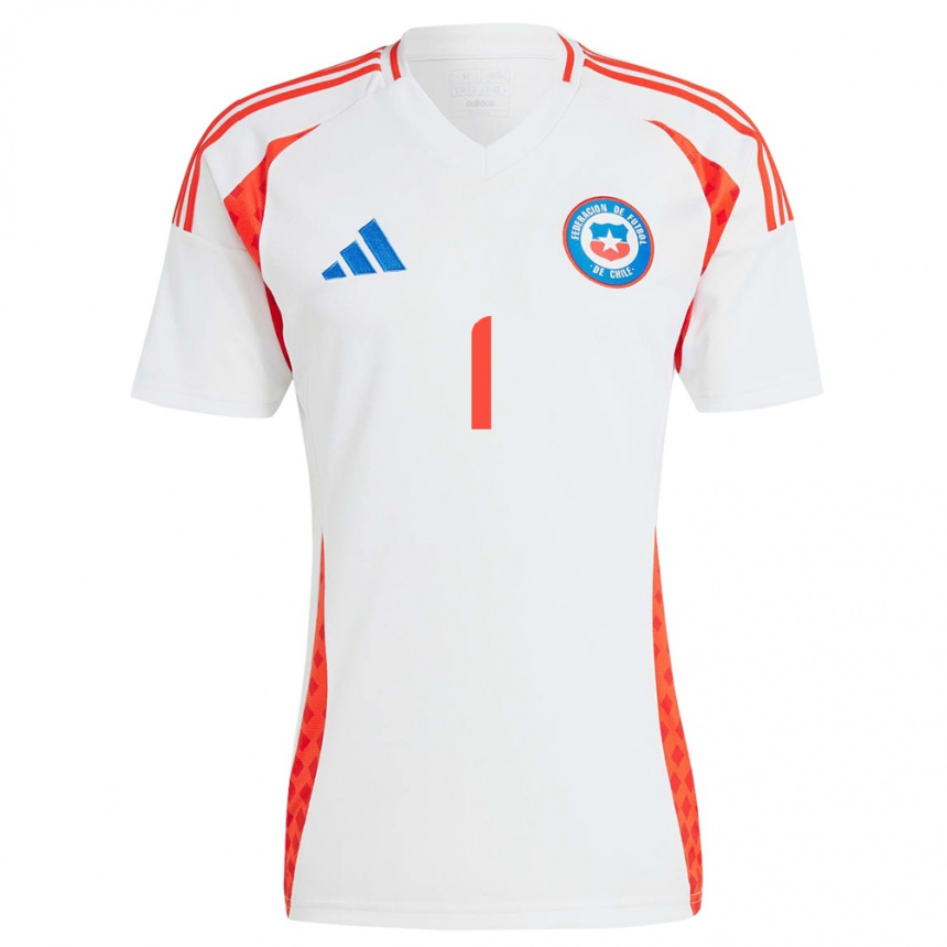 Niño Fútbol Camiseta Chile Claudio Bravo #1 Blanco 2ª Equipación 24-26 Argentina