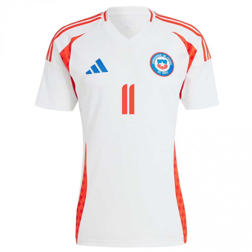 Niño Fútbol Camiseta Chile Yessenia López #11 Blanco 2ª Equipación 24-26 Argentina