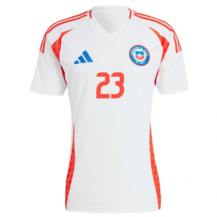 Niño Fútbol Camiseta Chile Ryann Torrero #23 Blanco 2ª Equipación 24-26 Argentina