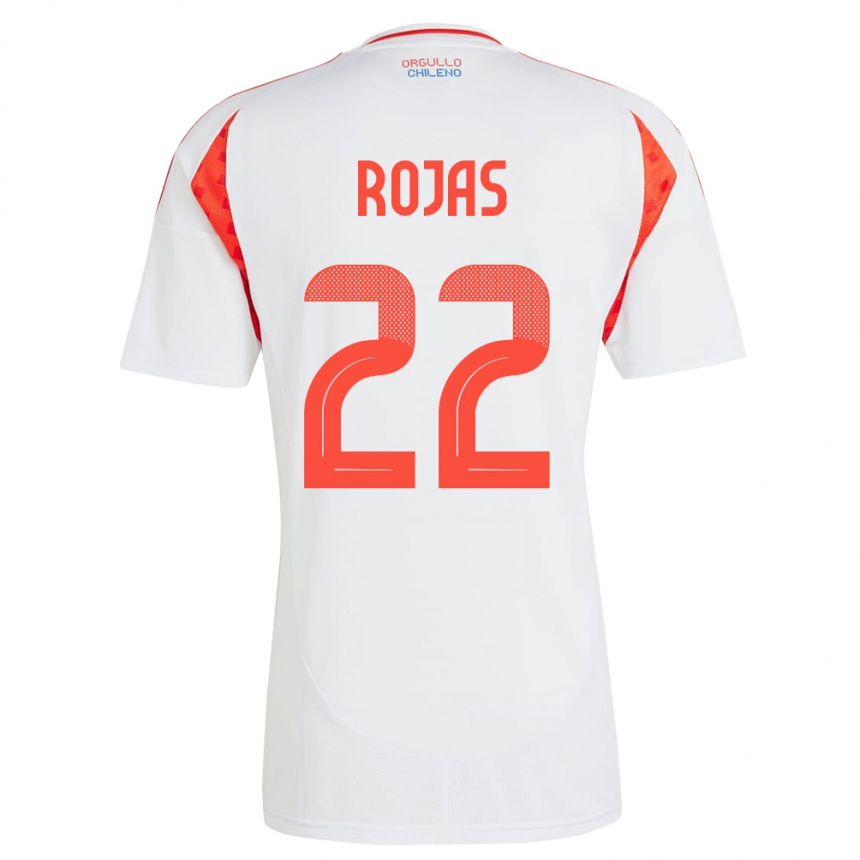 Niño Fútbol Camiseta Chile Jeyson Rojas #22 Blanco 2ª Equipación 24-26 Argentina