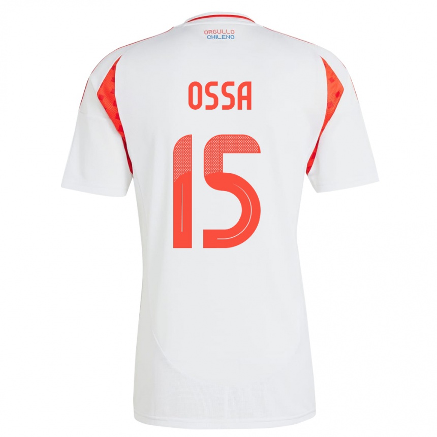 Niño Fútbol Camiseta Chile Diego Ossa #15 Blanco 2ª Equipación 24-26 Argentina