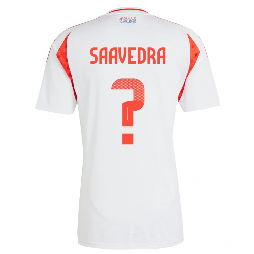 Niño Fútbol Camiseta Chile Danilo Saavedra #0 Blanco 2ª Equipación 24-26 Argentina