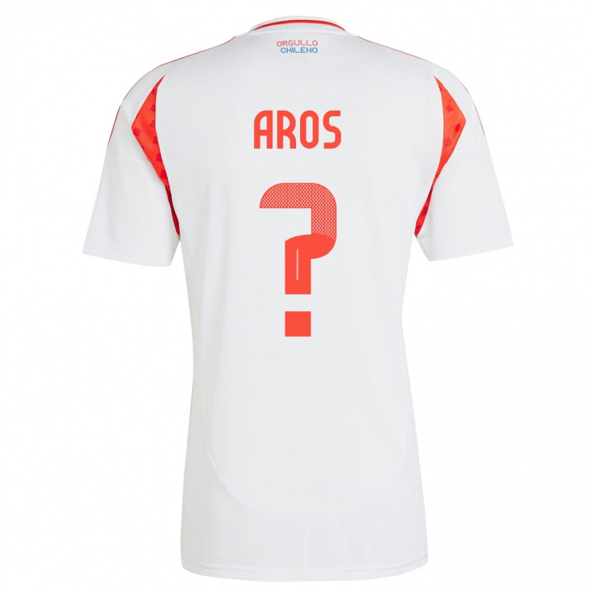 Niño Fútbol Camiseta Chile Vicente Aros #0 Blanco 2ª Equipación 24-26 Argentina