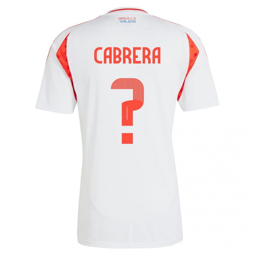 Niño Fútbol Camiseta Chile Vicente Cabrera #0 Blanco 2ª Equipación 24-26 Argentina