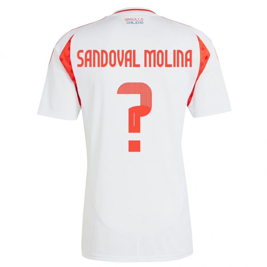 Niño Fútbol Camiseta Chile Mario Sandoval Molina #0 Blanco 2ª Equipación 24-26 Argentina