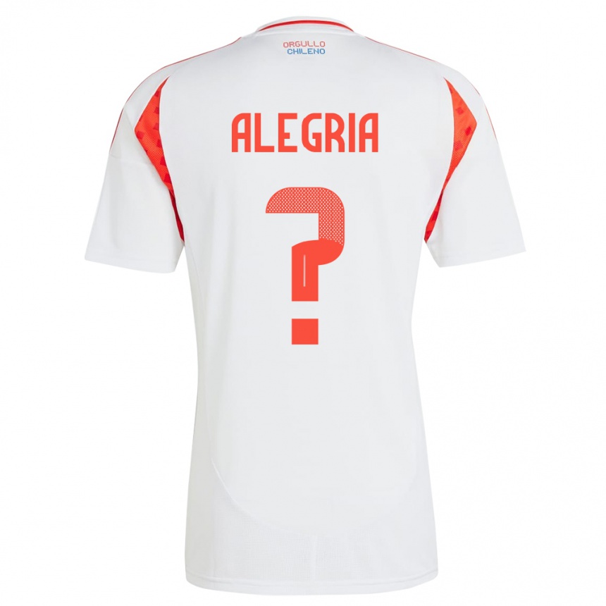 Niño Fútbol Camiseta Chile Ian Alegría #0 Blanco 2ª Equipación 24-26 Argentina