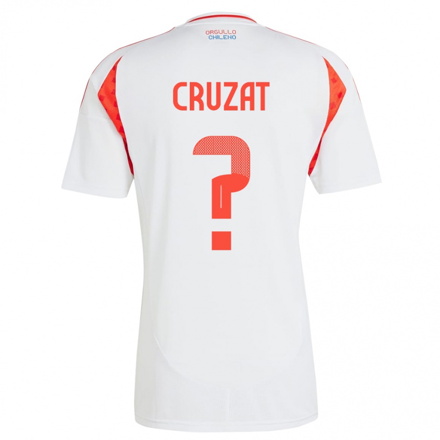 Niño Fútbol Camiseta Chile Ignacio Cruzat #0 Blanco 2ª Equipación 24-26 Argentina