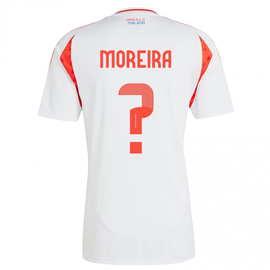 Niño Fútbol Camiseta Chile Vicente Moreira #0 Blanco 2ª Equipación 24-26 Argentina