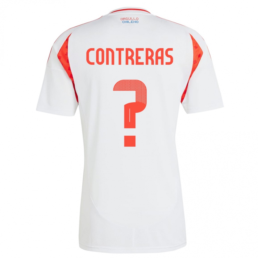 Niño Fútbol Camiseta Chile Mathías Contreras #0 Blanco 2ª Equipación 24-26 Argentina