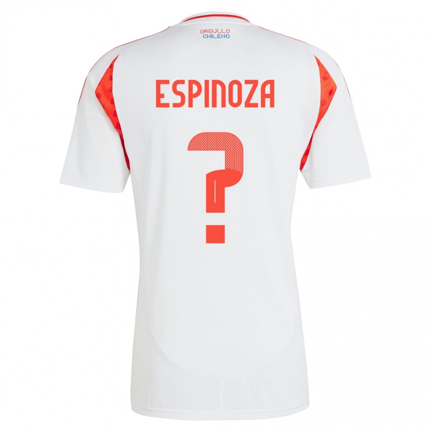 Niño Fútbol Camiseta Chile Gali Espinoza #0 Blanco 2ª Equipación 24-26 Argentina