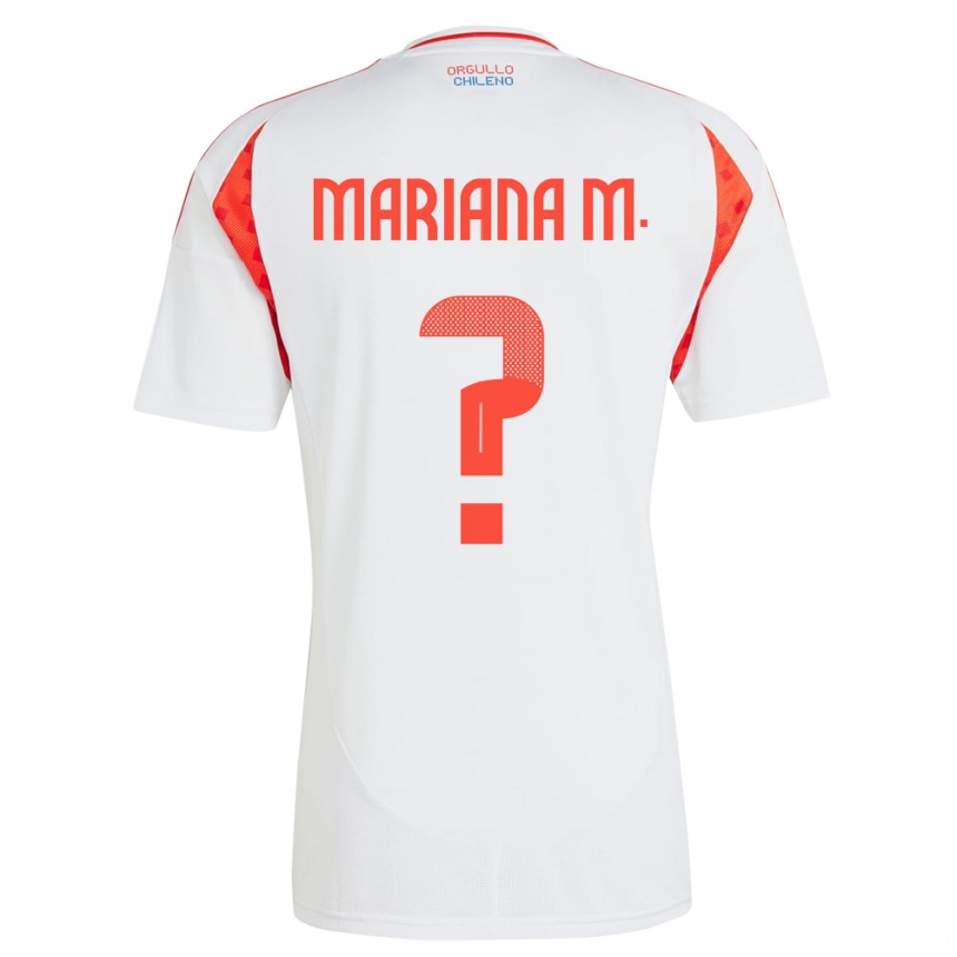 Niño Fútbol Camiseta Chile Mariana Morales #0 Blanco 2ª Equipación 24-26 Argentina