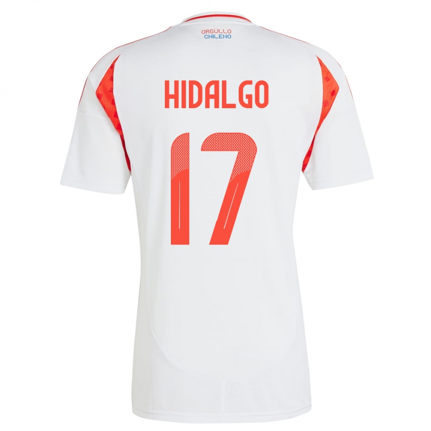 Niño Fútbol Camiseta Chile Fernanda Hidalgo #17 Blanco 2ª Equipación 24-26 Argentina