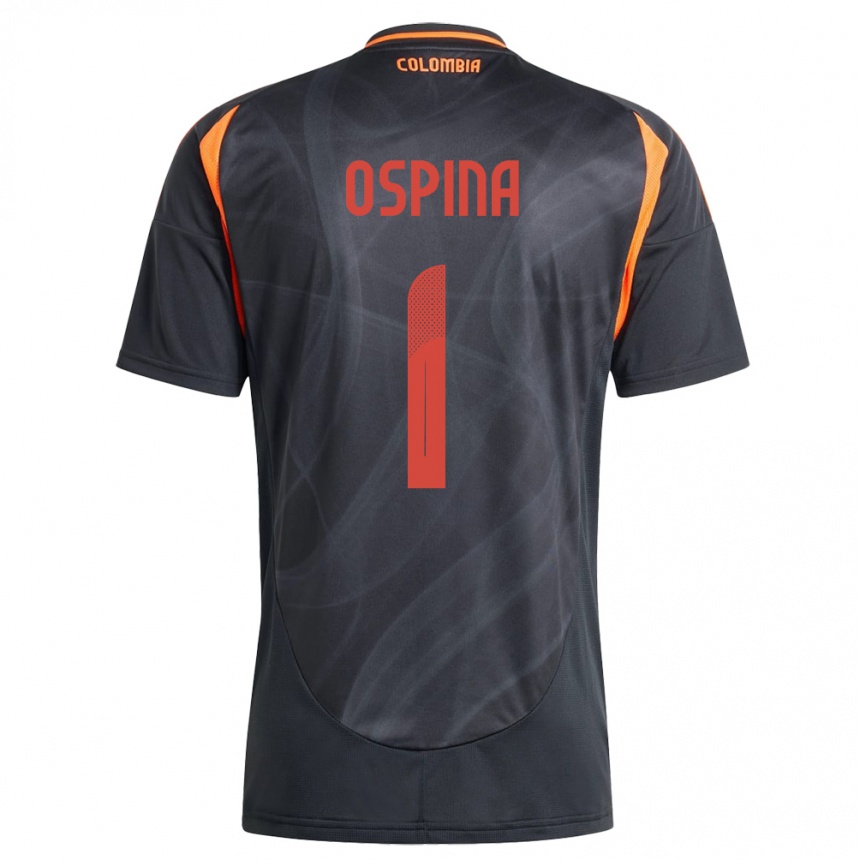 Niño Fútbol Camiseta Colombia David Ospina #1 Negro 2ª Equipación 24-26 Argentina