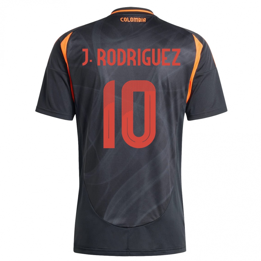 Niño Fútbol Camiseta Colombia James Rodríguez #10 Negro 2ª Equipación 24-26 Argentina