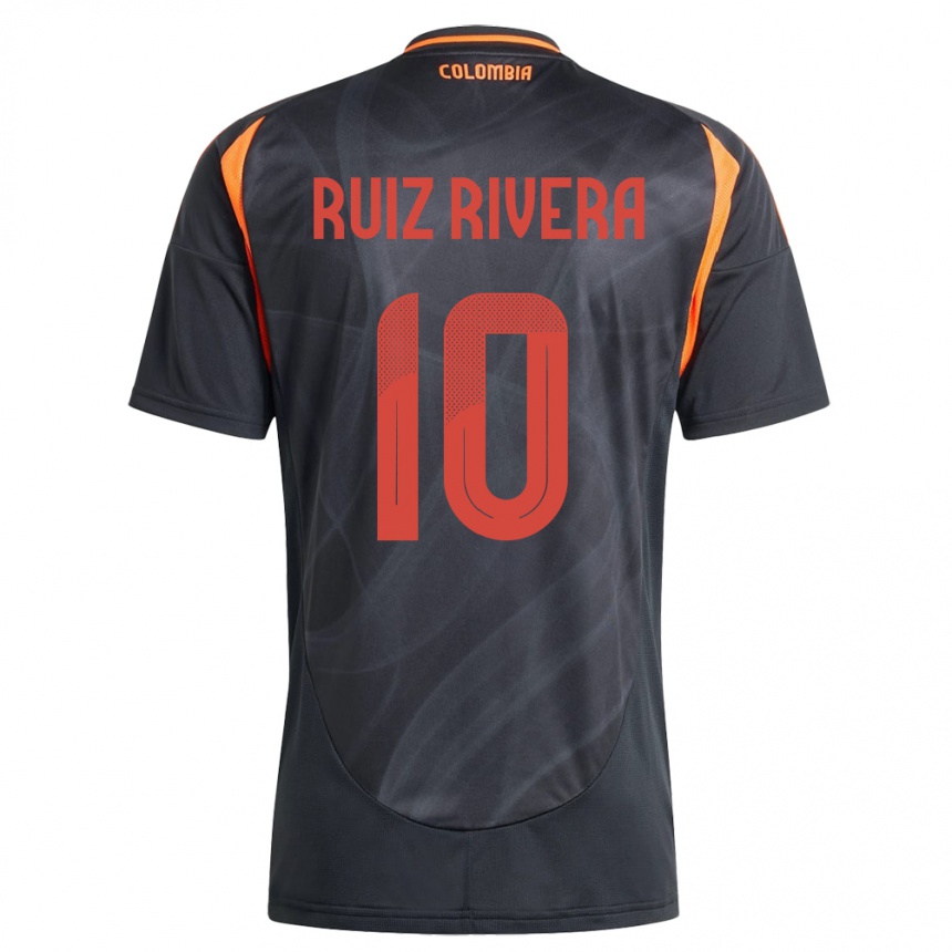 Niño Fútbol Camiseta Colombia Daniel Ruiz Rivera #10 Negro 2ª Equipación 24-26 Argentina