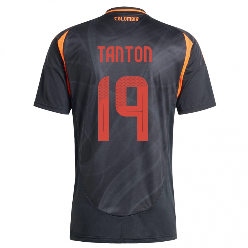 Niño Fútbol Camiseta Colombia Devan Tanton #19 Negro 2ª Equipación 24-26 Argentina