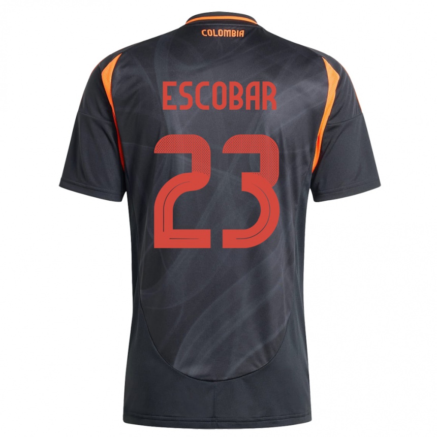 Niño Fútbol Camiseta Colombia Josen Escobar #23 Negro 2ª Equipación 24-26 Argentina