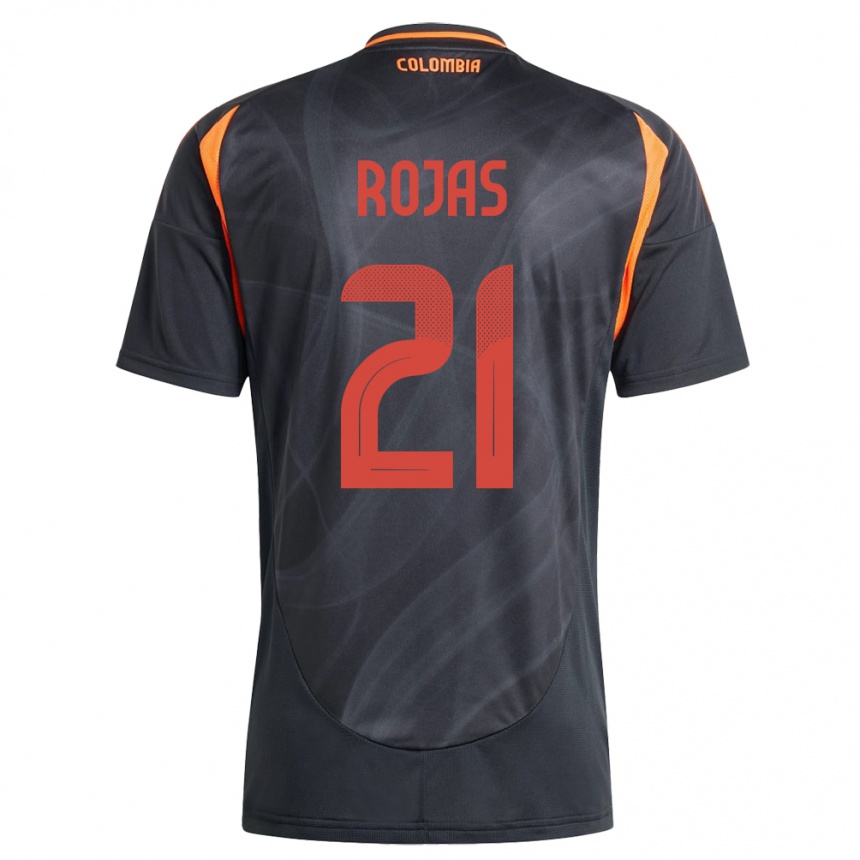 Niño Fútbol Camiseta Colombia Alexei Rojas #21 Negro 2ª Equipación 24-26 Argentina