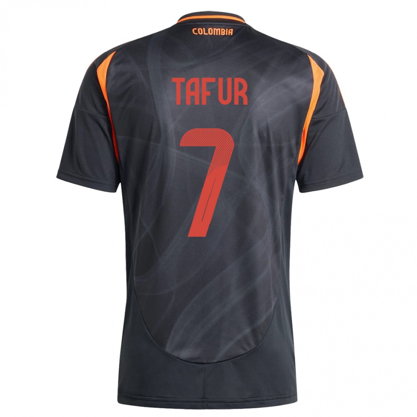 Niño Fútbol Camiseta Colombia Luis Tafur #7 Negro 2ª Equipación 24-26 Argentina