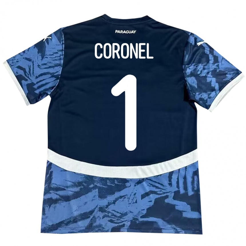 Niño Fútbol Camiseta Paraguay Carlos Coronel #1 Azul 2ª Equipación 24-26 Argentina